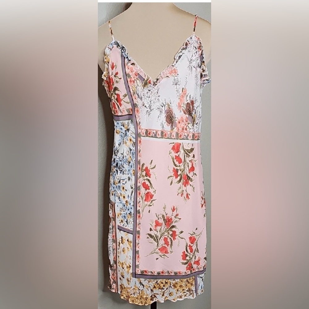 Romantic Flowy Floral Slip Dress by Lavender Brown Sz Large-Made in USA - Picture 12 of 12
